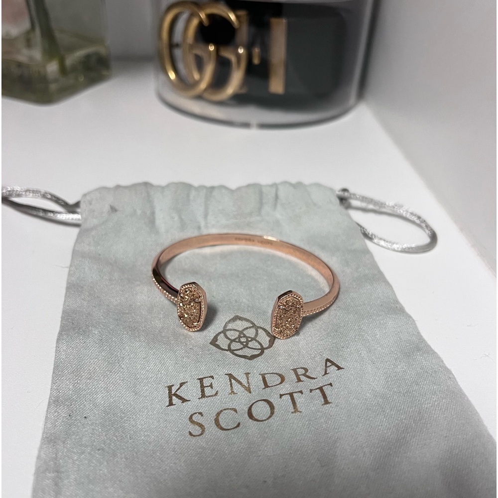 Like Brand new! Kendra Scott rose gold Druzy adjustable bracelet